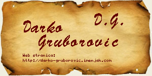 Darko Gruborović vizit kartica